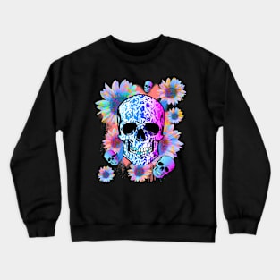 skull flowers Crewneck Sweatshirt